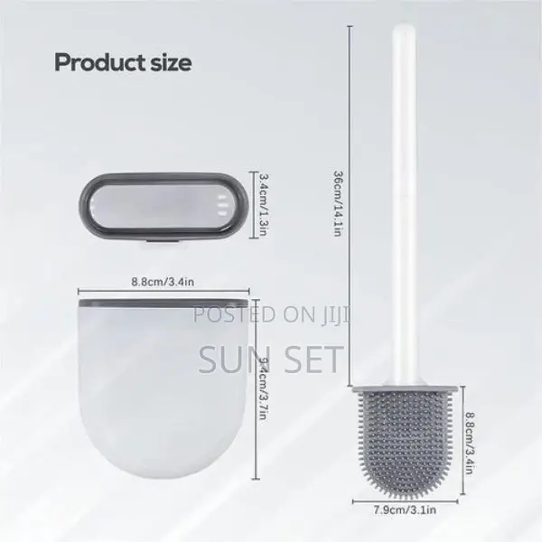 Silicon Toilet Brush With Soap Dispenser