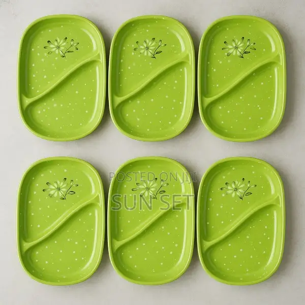 Two Sided Ceramic Plates- Set of 6