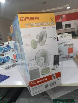 Qasa Rechargeable3 in 1 Table Fan QRF - 2912