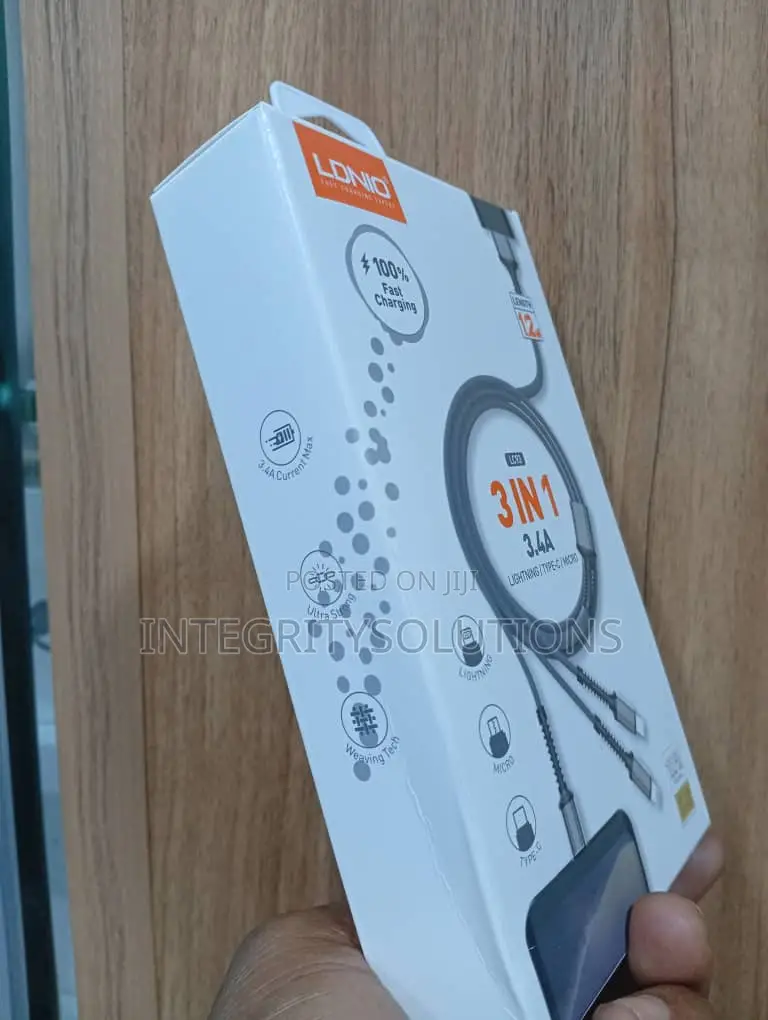 3 in 1 (Lightning - Type-C - Micro) 3.4a Fast Charging