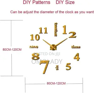 3d Diy Clock Number + Word Design