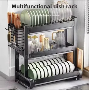 3-tier Quality Steel Multifunction Dish/Plate Rack Organiser