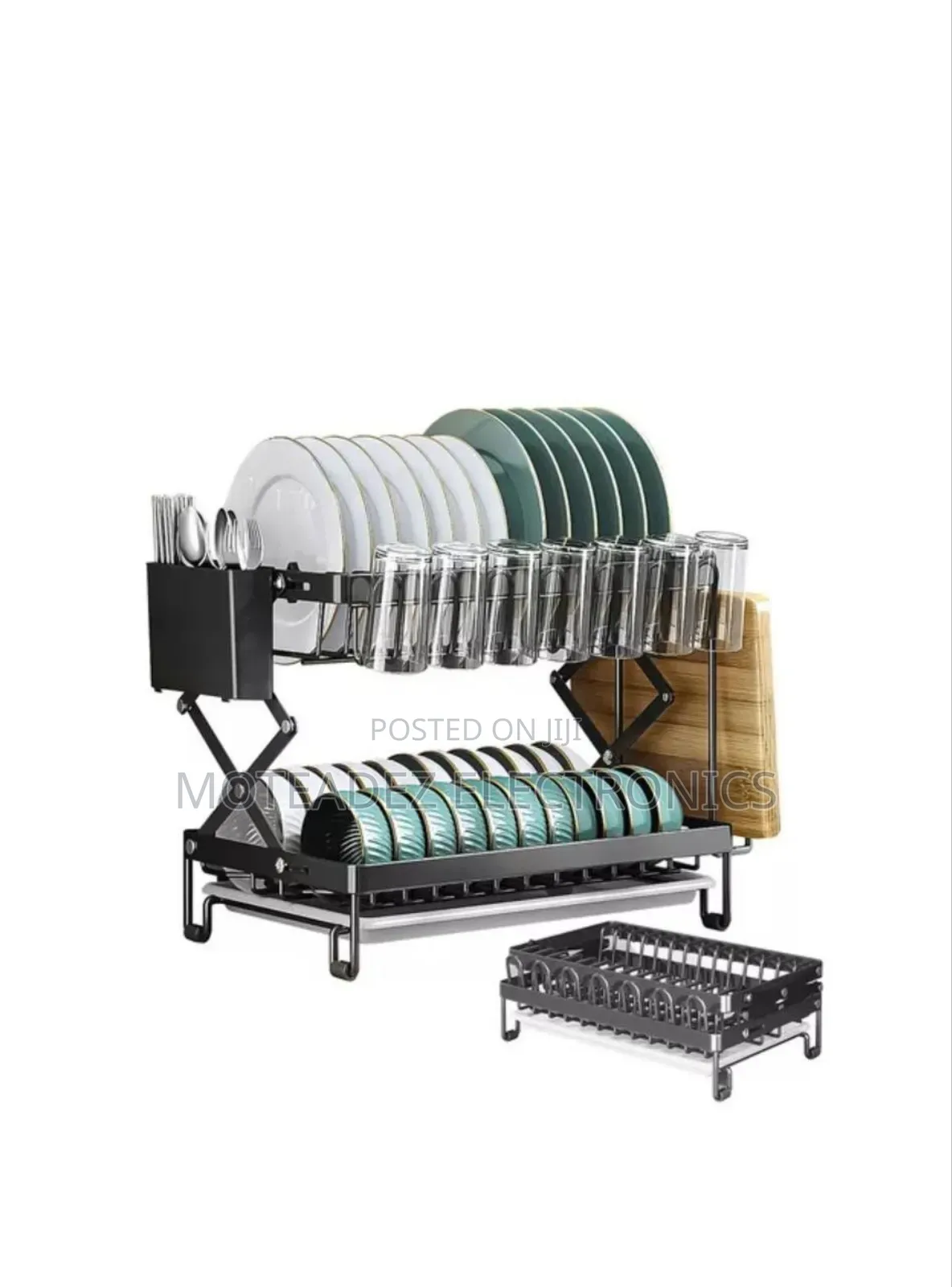 2 Tier Foldable Multifunction Quality Steel Dish/Plate Rack