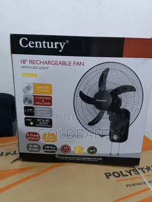 Werful 18" Century Wall Fan–Rechargeable Battery Led Light
