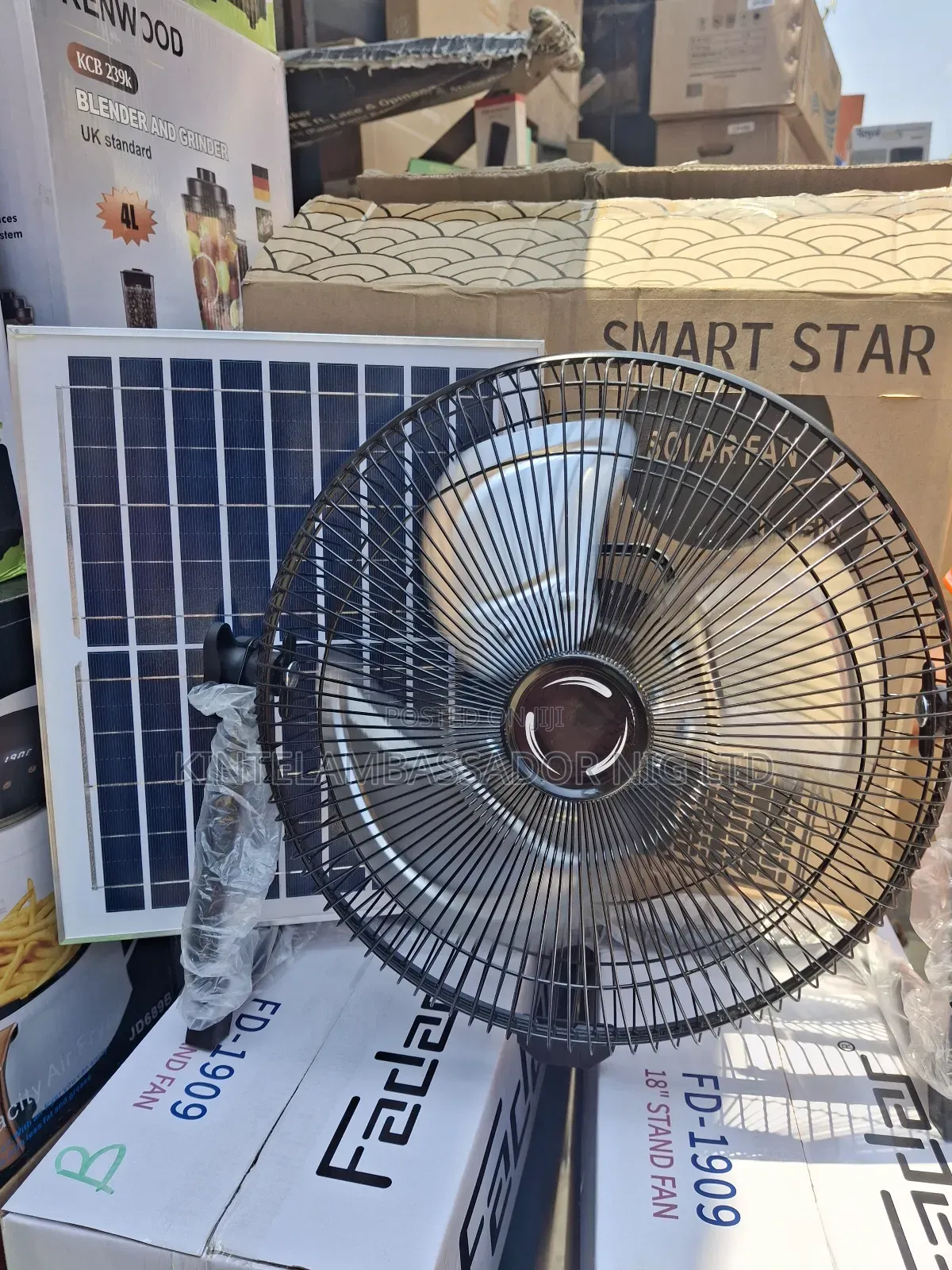 Rechargeable Solar Table /Floor Fan With Solar Panel