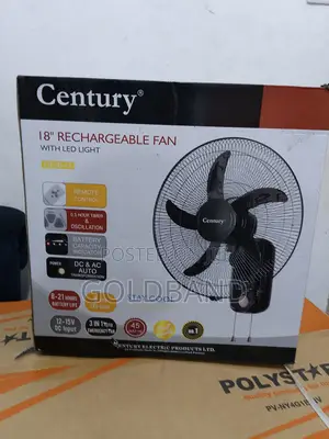 All-in-One Comfort: Century 18-Inch Fan With Led Light