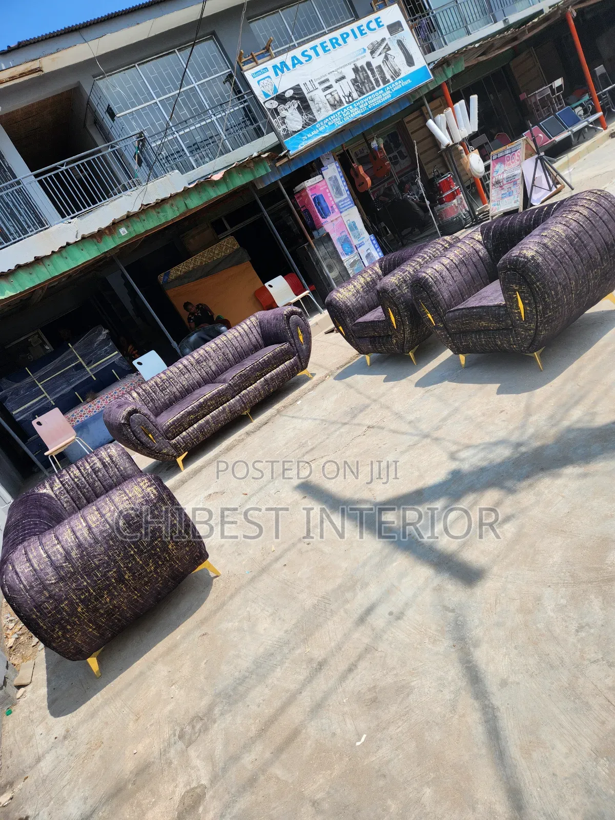 Standard Seven Seaters Upholstery Padded Sofa.