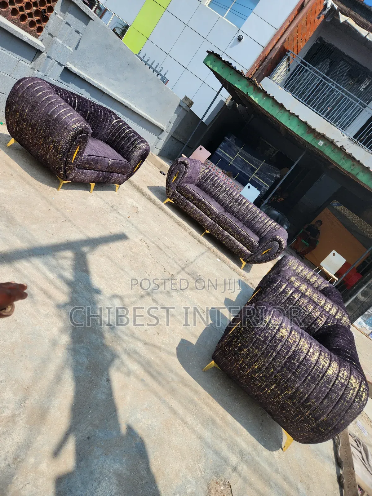 Set of 7 Seaters Fabric Sofa Chairs.