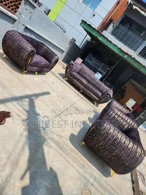 Set of 7 Seaters Fabric Sofa Chairs.