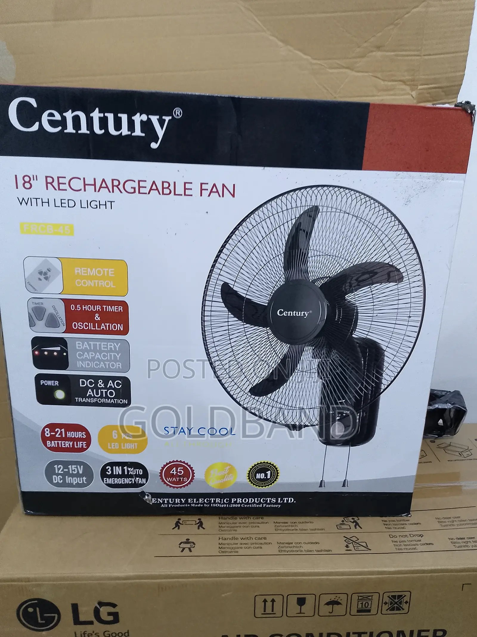 Smart Cooling Redefined – Century 18” Rechargeable Wall Fan