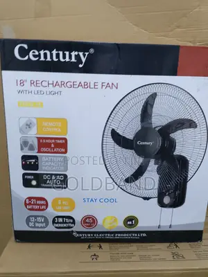 Comfort and Convenience – Century 18” Rechargeable Wall Fan