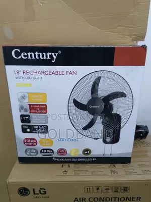 Led Rechargeable Wall Fan – Century 18-Inch + Remote Control
