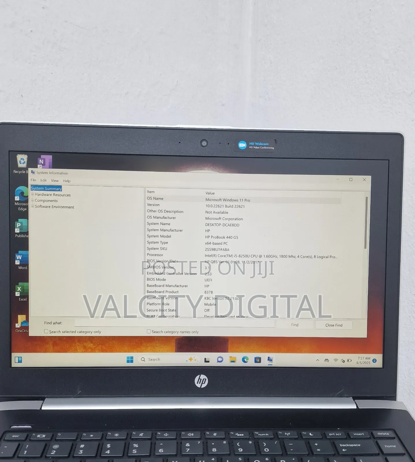 Laptop HP ProBook 440 G5 8GB Intel Core i5 SSD 256GB