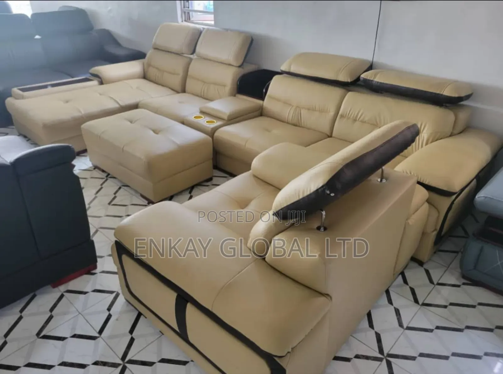 Luxury L Shaped Leather Sofa