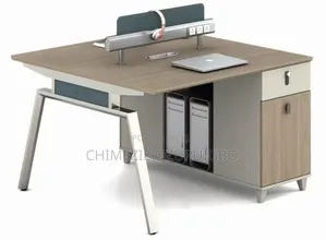 Brown Top Two Seater Office Workstation