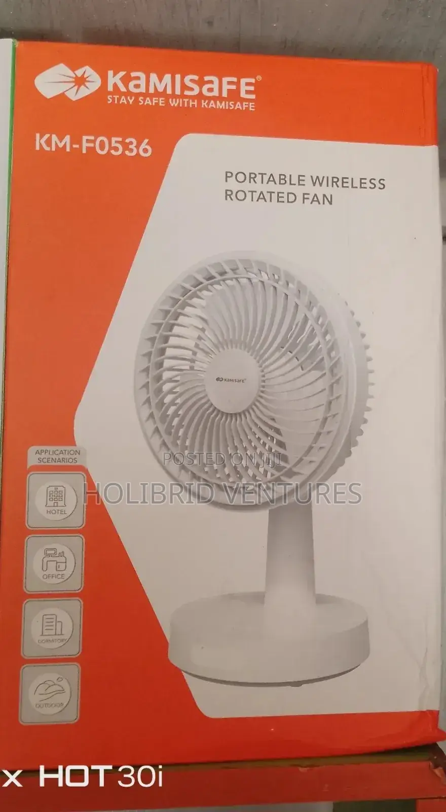 Portable Rechargeable Rotated Fan