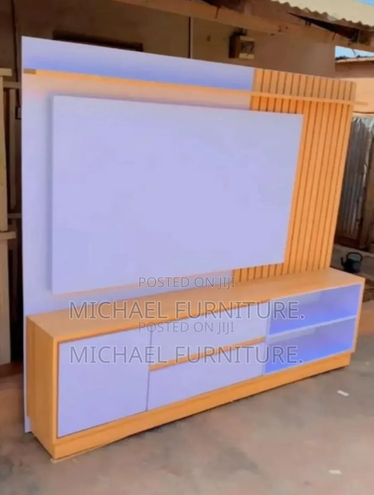 Yellow 5 by 6 Tv Console