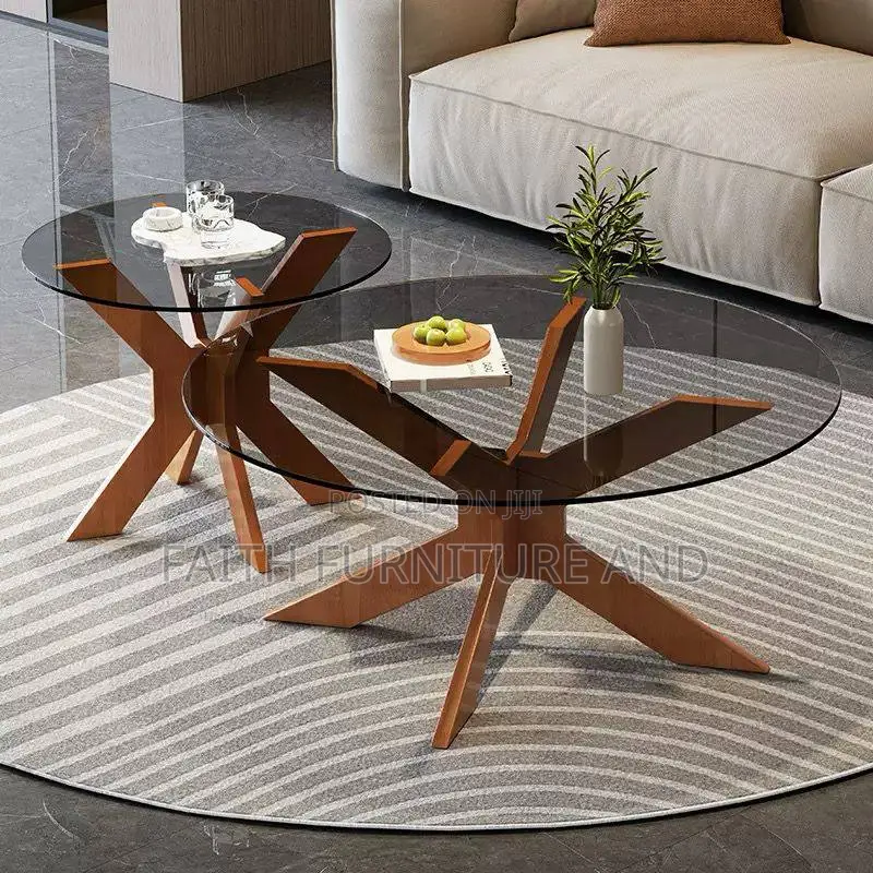 Glass Table And Side Stool