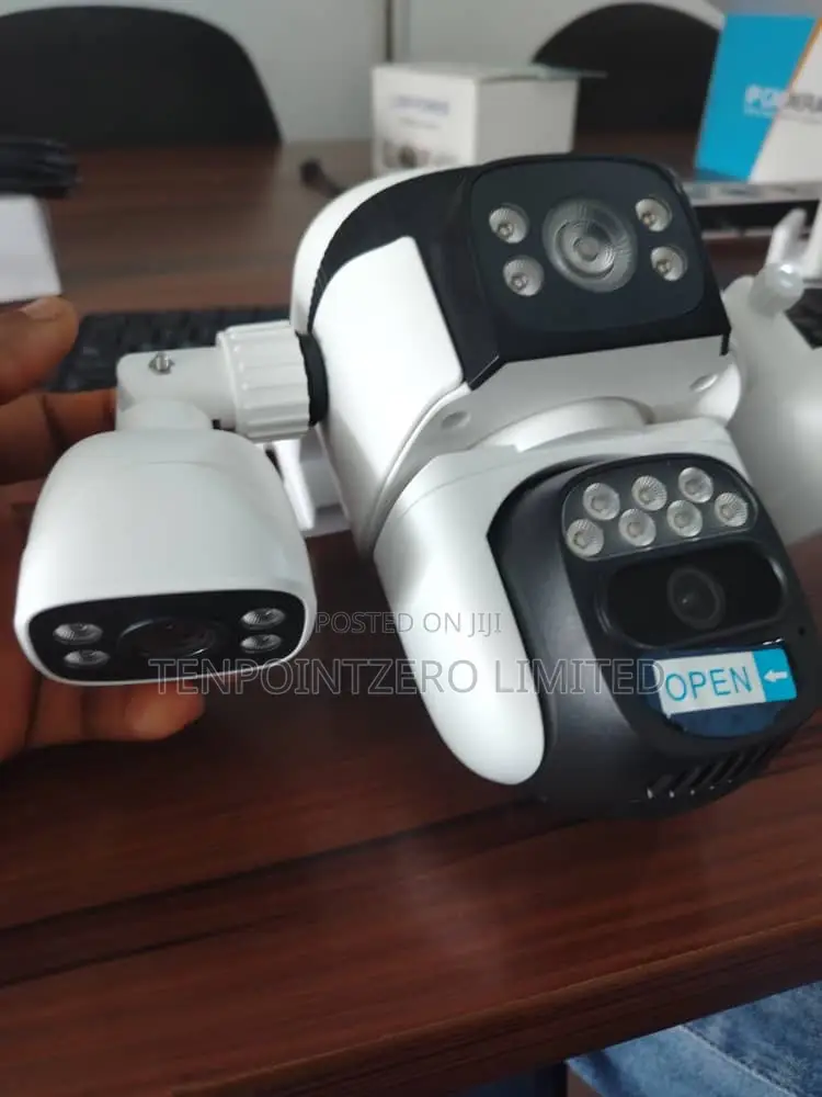3-Lens 4g Sim Solar Battery Camera (360 View)