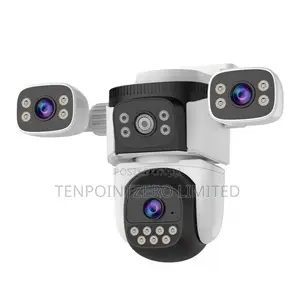 3-Lens 4g Sim Solar Battery Camera (360 View)