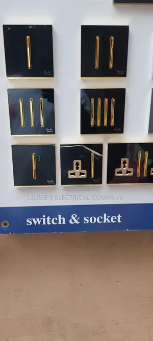 Berlin Germany Sleek Black And Gold Design Switch And Socket