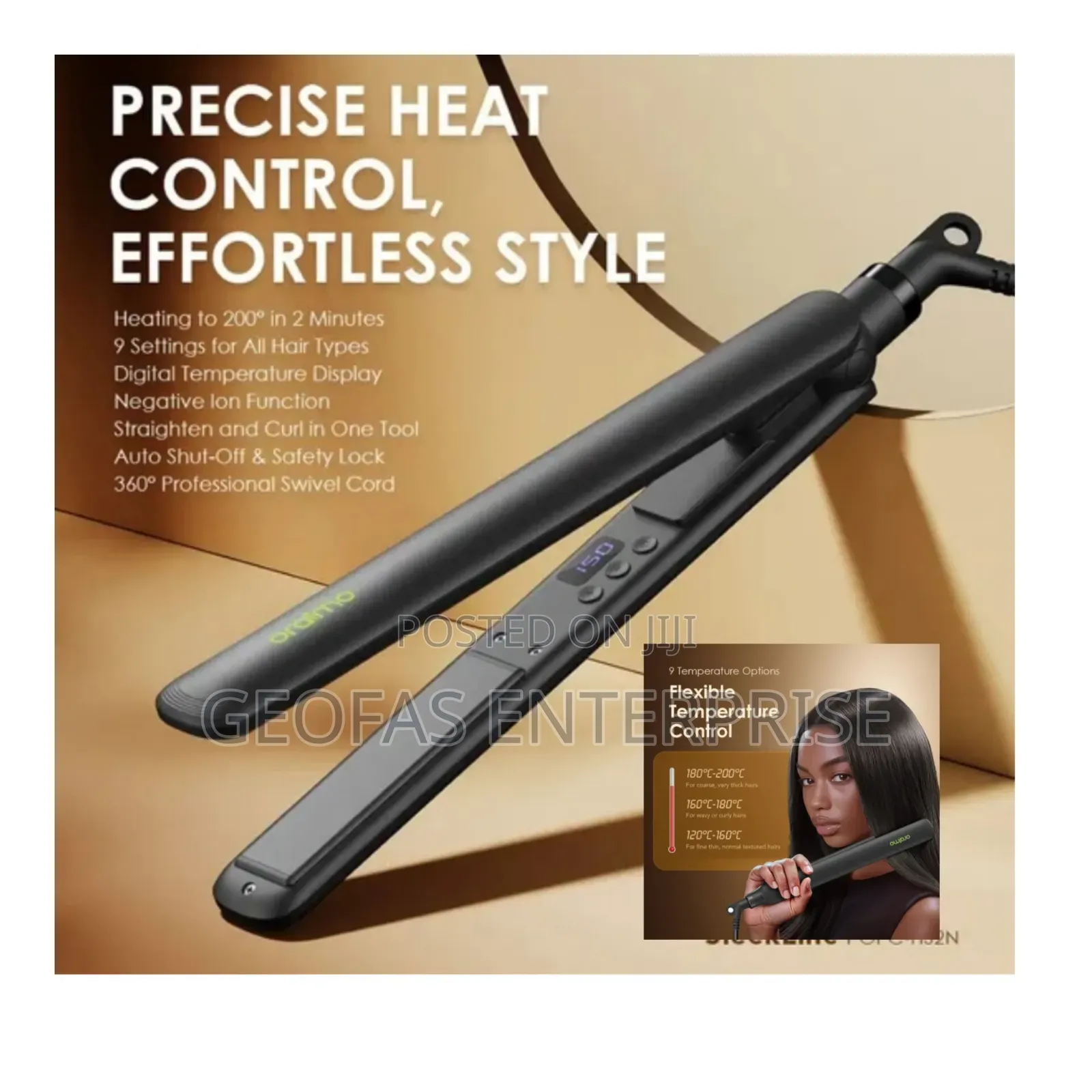 Oraimo Sleekline 2-in-1 Hair Styler