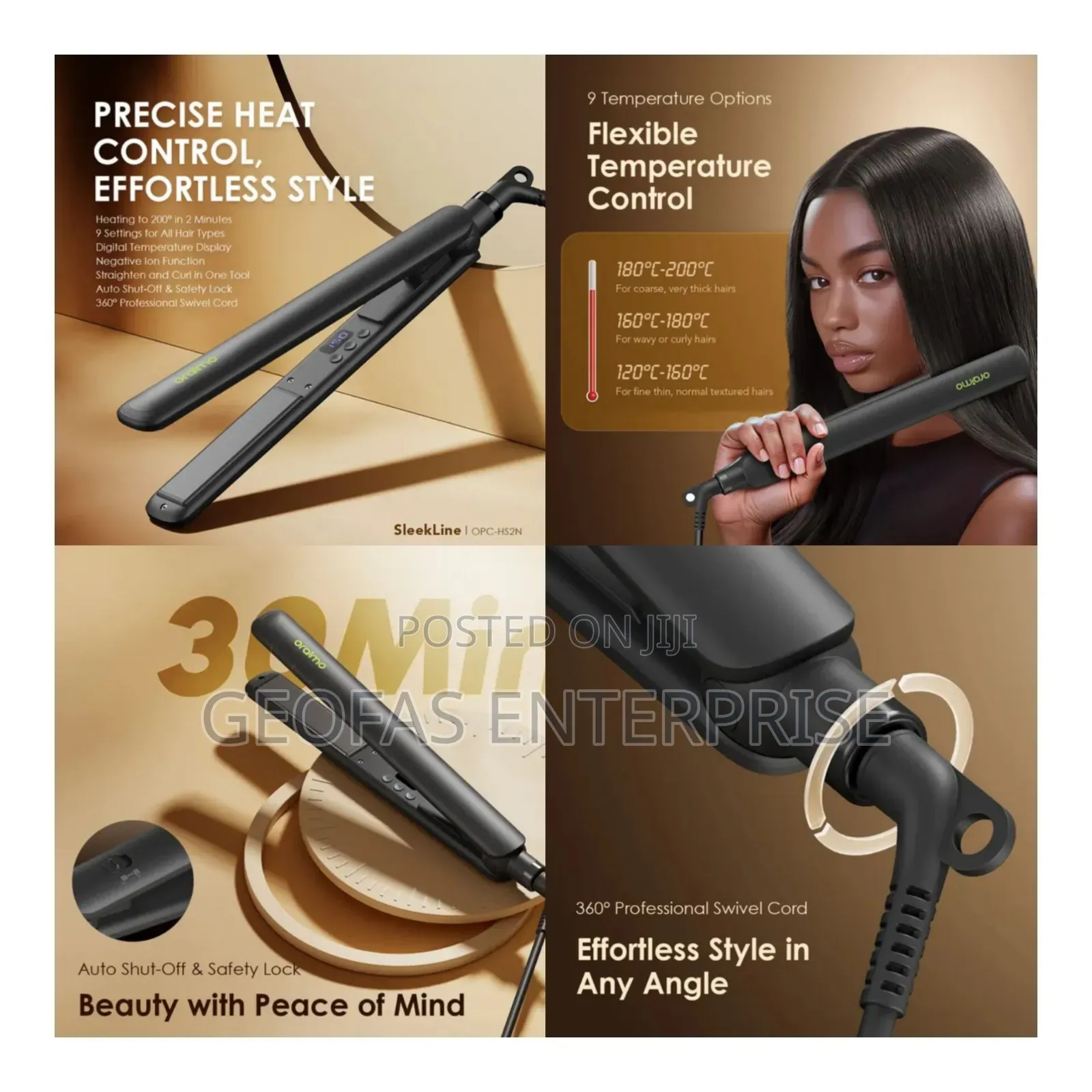 Oraimo Sleekline 2-in-1 Hair Styler