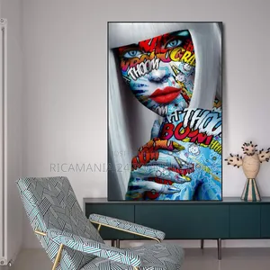 Photo - Woman Face Wall Decor Painting