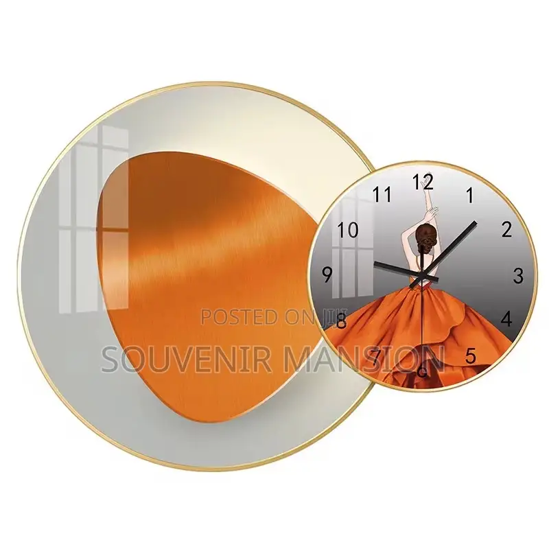 Luxury Gold Wall Clock for Decoration
