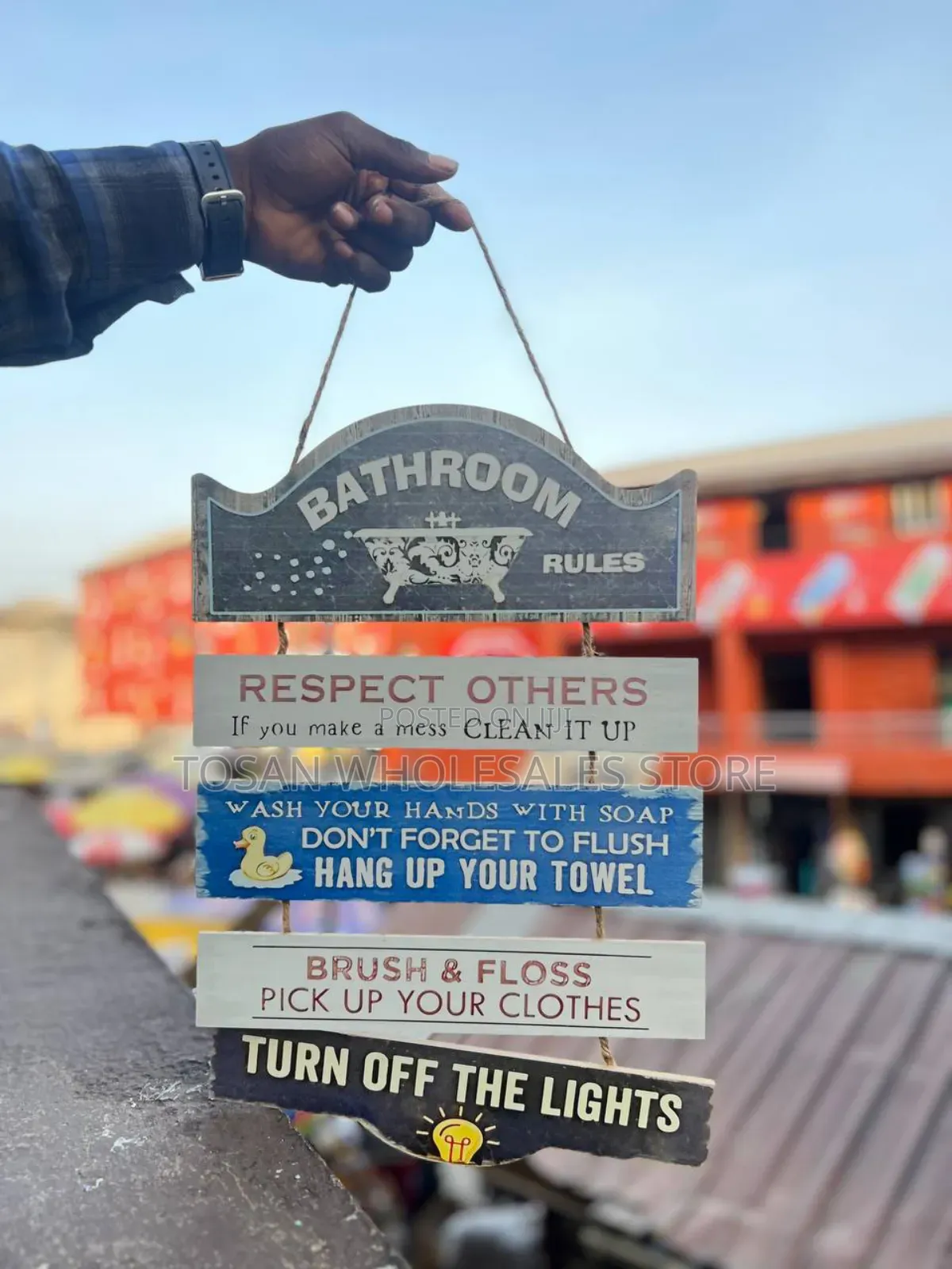 Bathroom Rules Plaque