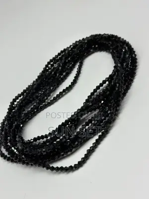 Stone Waist Beads - Set of 3 - Black