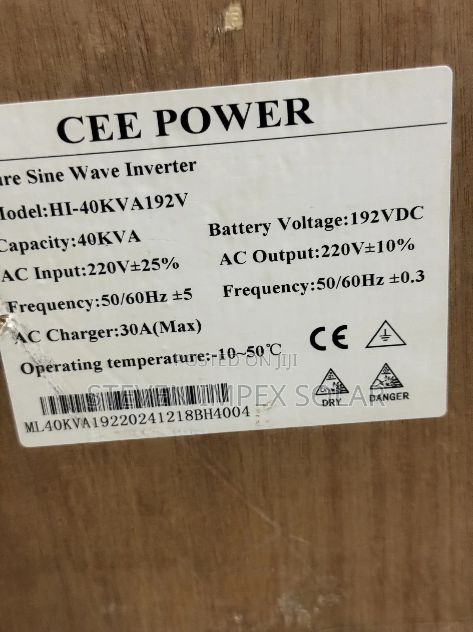 Cee Power Solar Inverter 40kva 192v