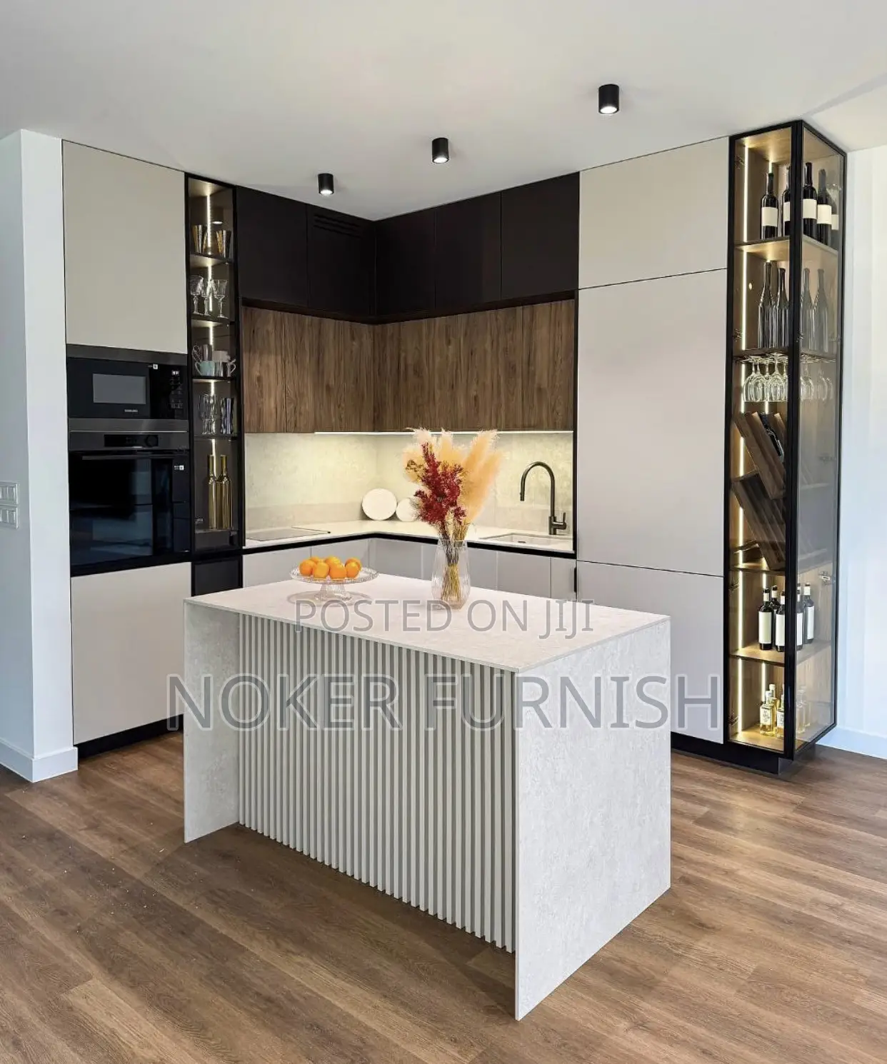 Open Kitchen Cabinet