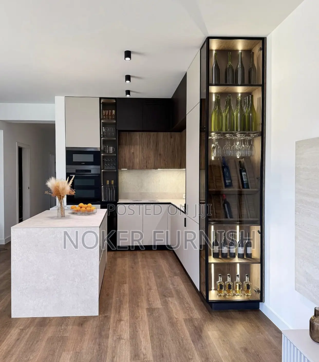 Open Kitchen Cabinet