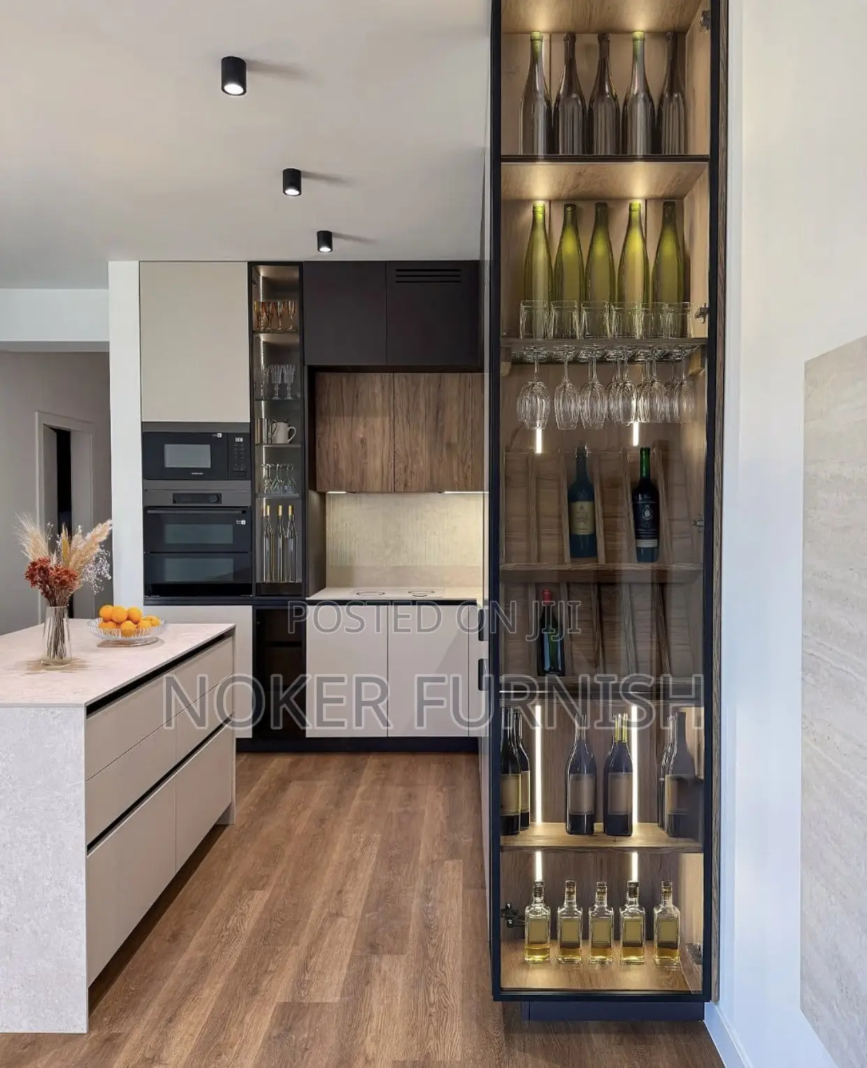 Open Kitchen Cabinet