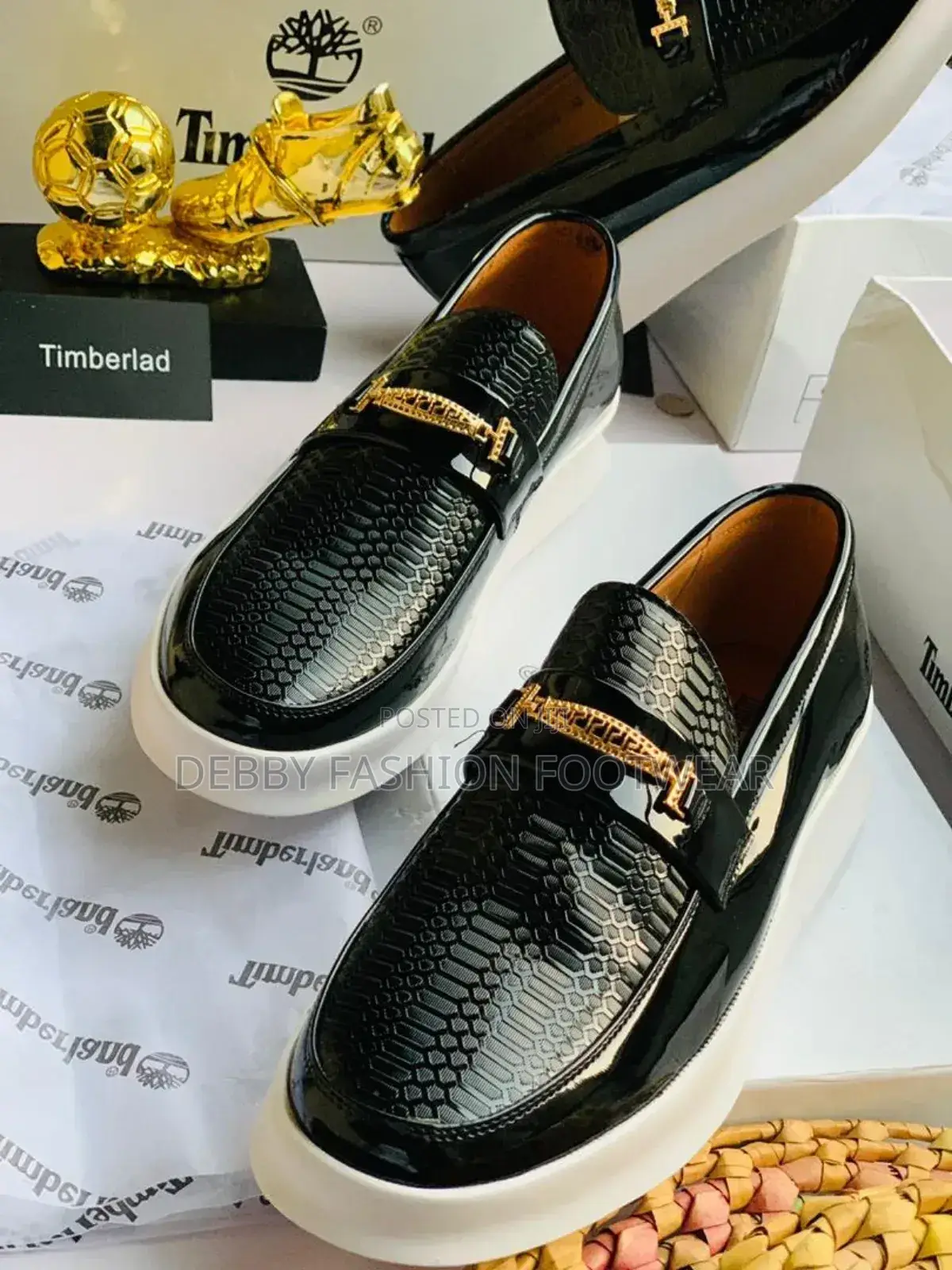 Glossy Timberland White Sole