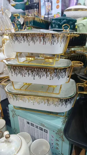 Gold Plating Serving Dishes( 3 Set)