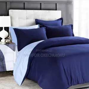 Unique Pure Cotton American Plain Bedsheet, Duvet and 4pillo