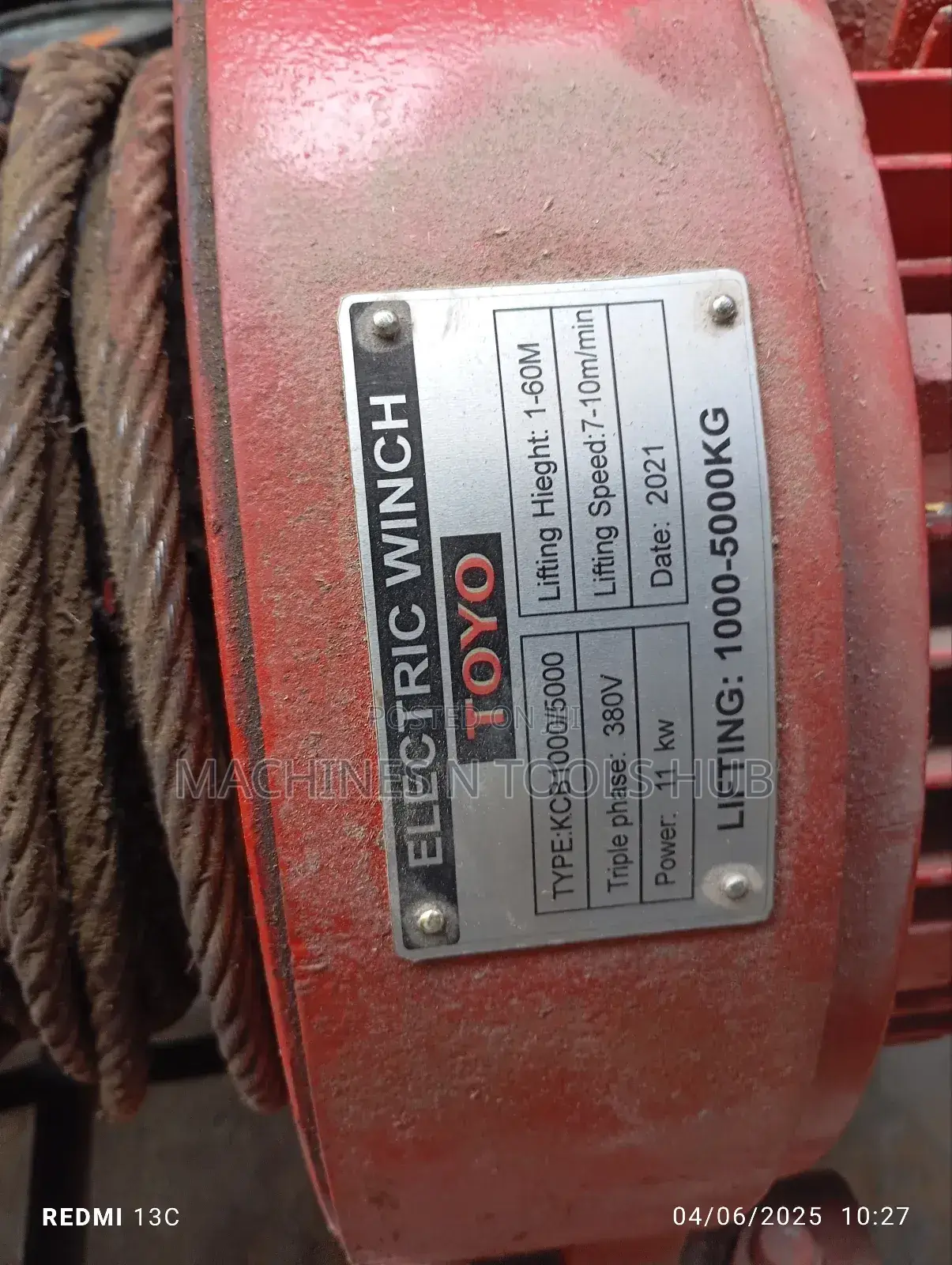 5000kg Toyo Electric Winch