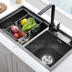 Double Bowl Kitchen Sink With Sink Mixer Tap