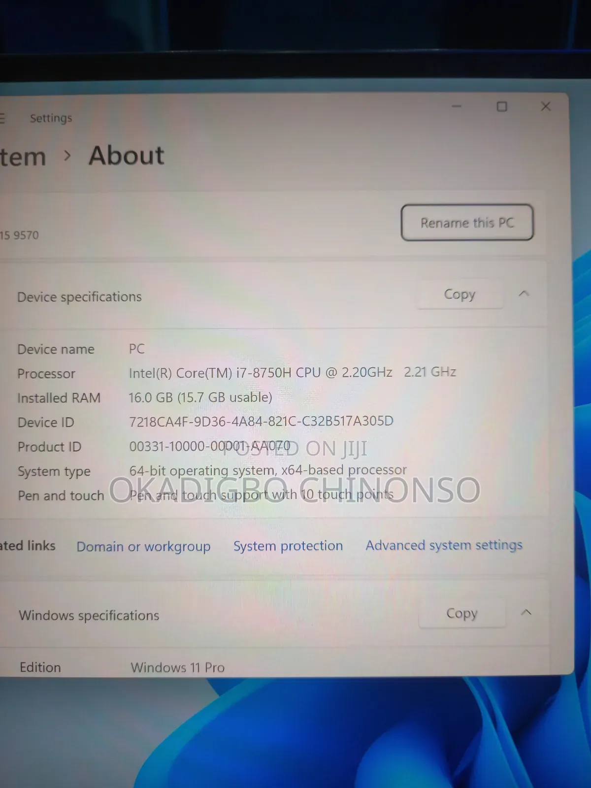 Laptop Dell XPS 15 9570 16GB Intel Core i7 SSD 512GB