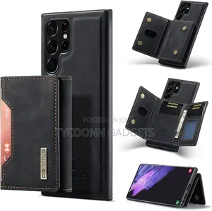 2in1detachable Leather Wallet Case for Samsung S22-S25 Ultra
