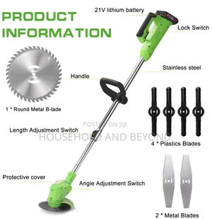 High Quality Machine Grass Cutter Lawn Mower With 2batteries