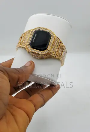 Iced Studded Men's Touch Screen Wrist Watch