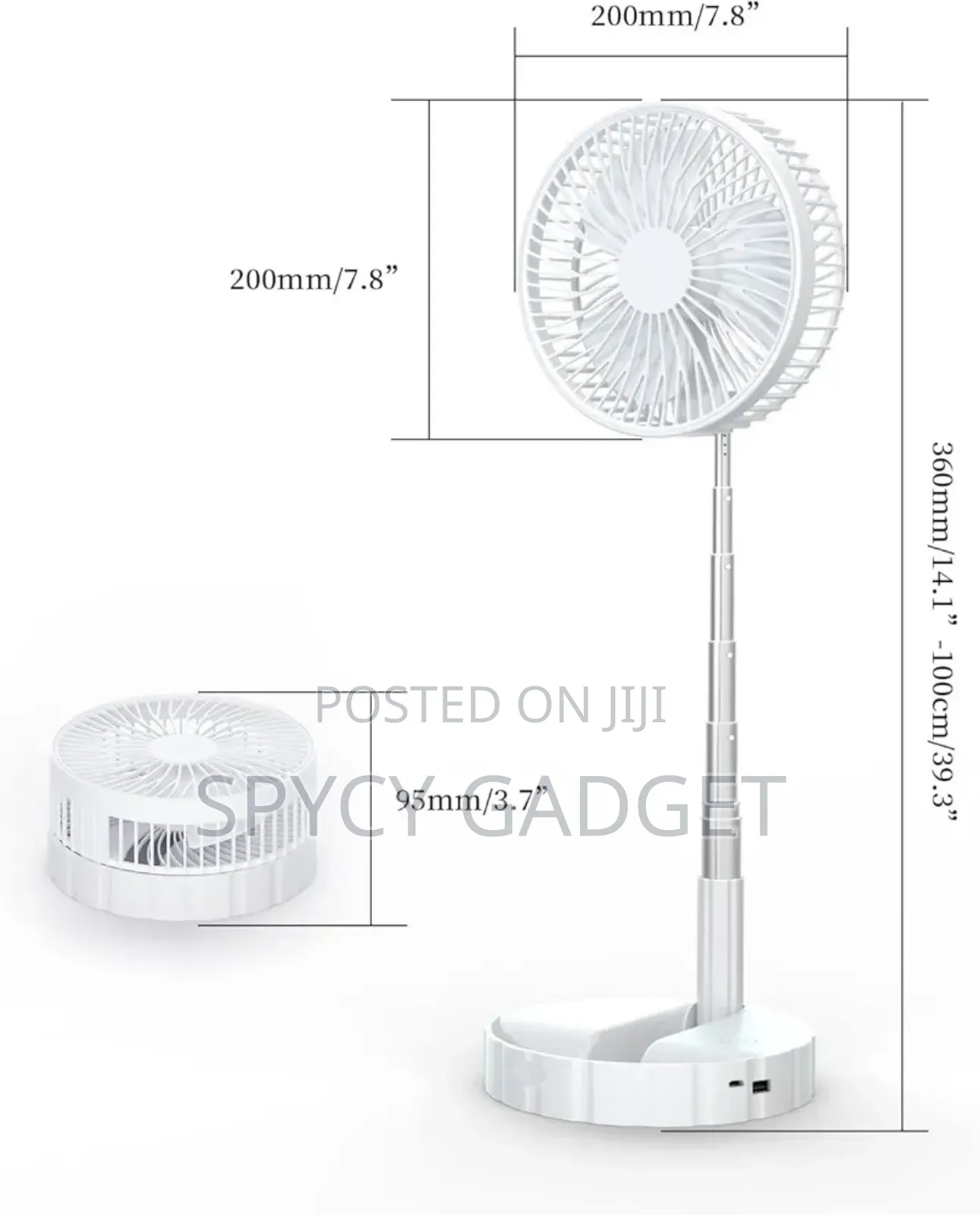 Extendable Rechargeable Foldable Fan