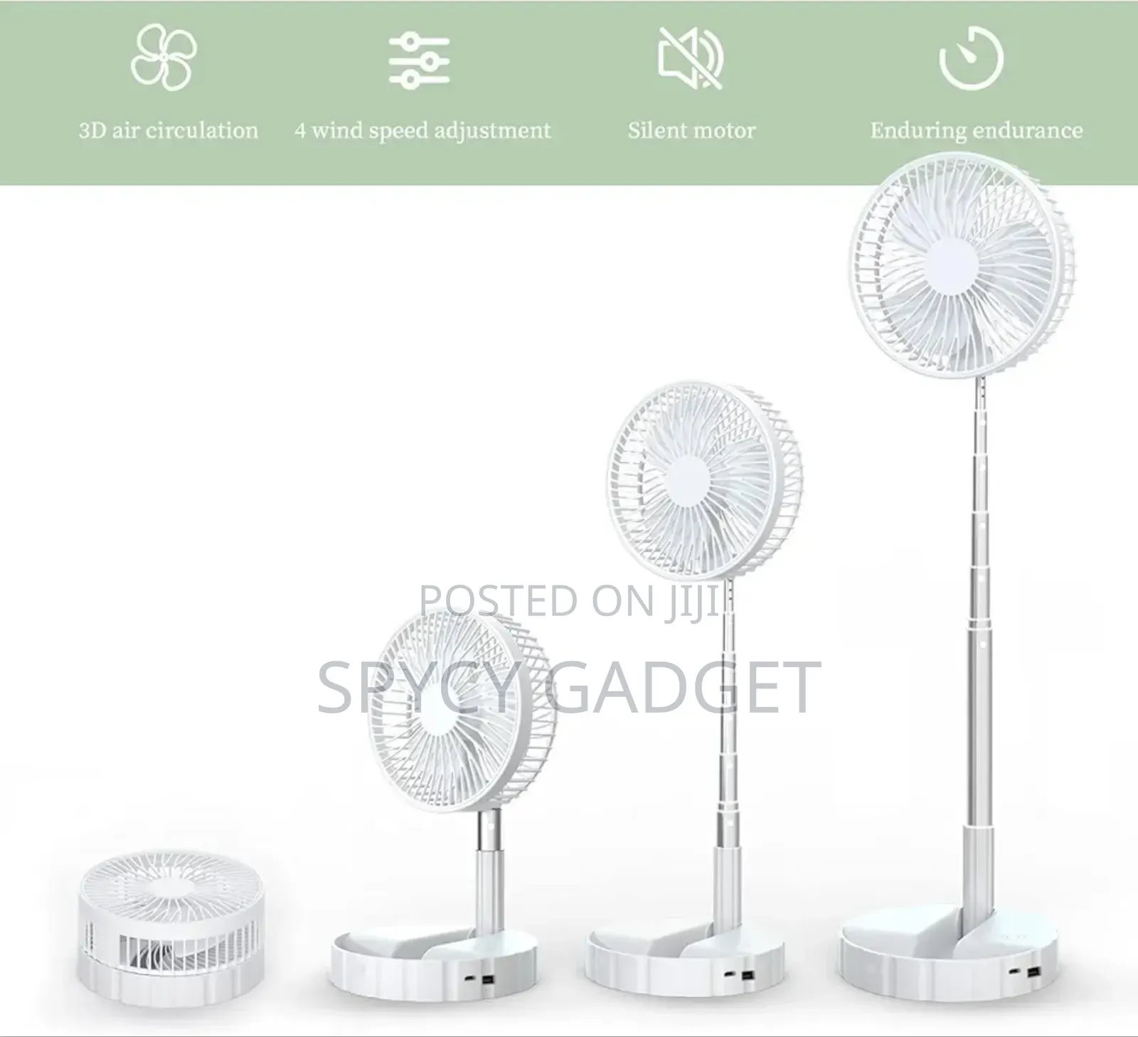 Extendable Rechargeable Foldable Fan