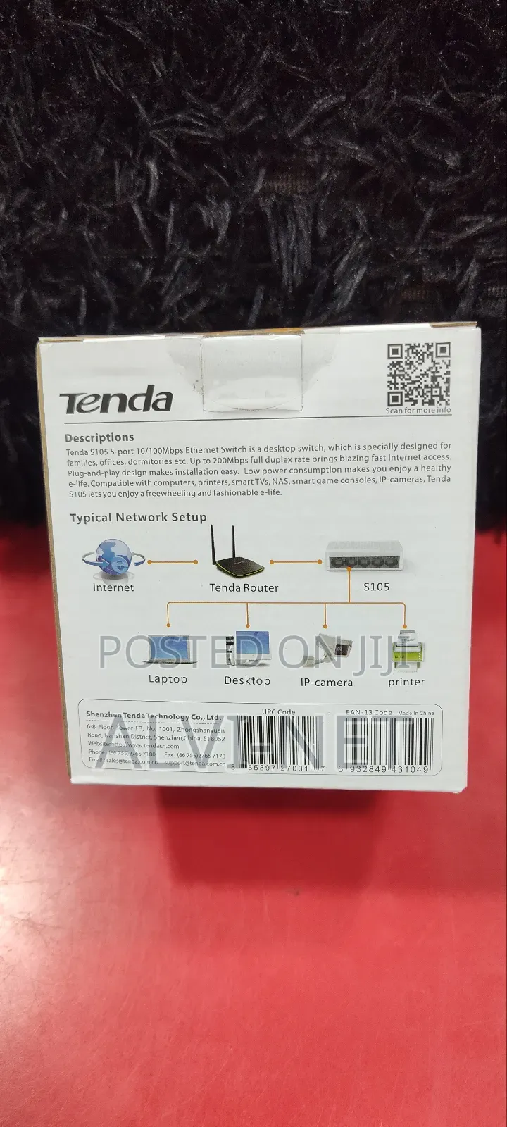 Tenda 5port Desktop Switch S105