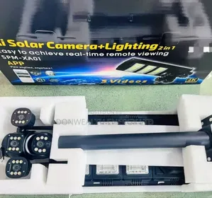 Dual Lens Solar Camira With Steet Lights On