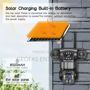 V380 Pro Solar 4g Wifi 3 Lens Voltage Security CCTV Camera