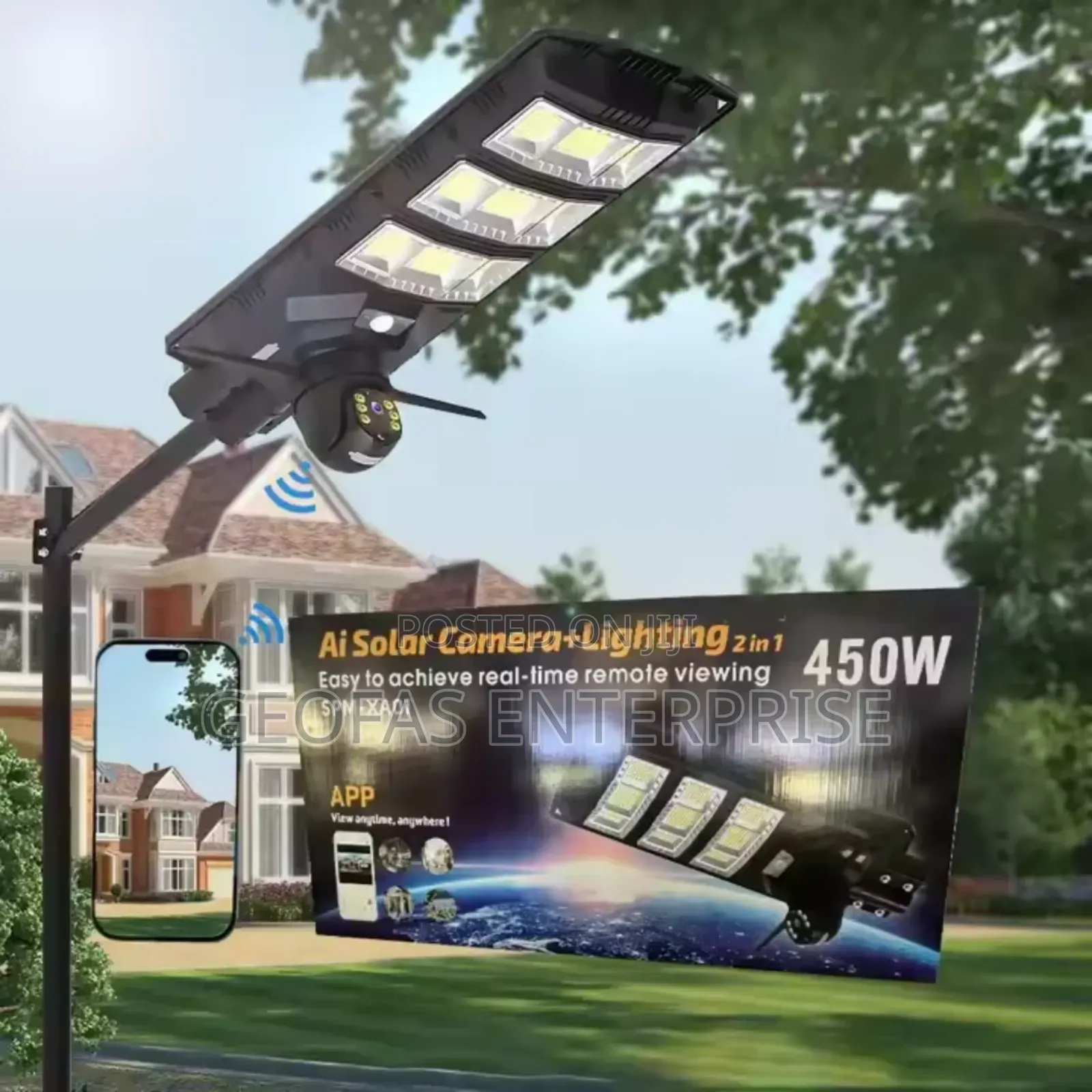 Solar Integrated Street Full Light With Hd Security Camera